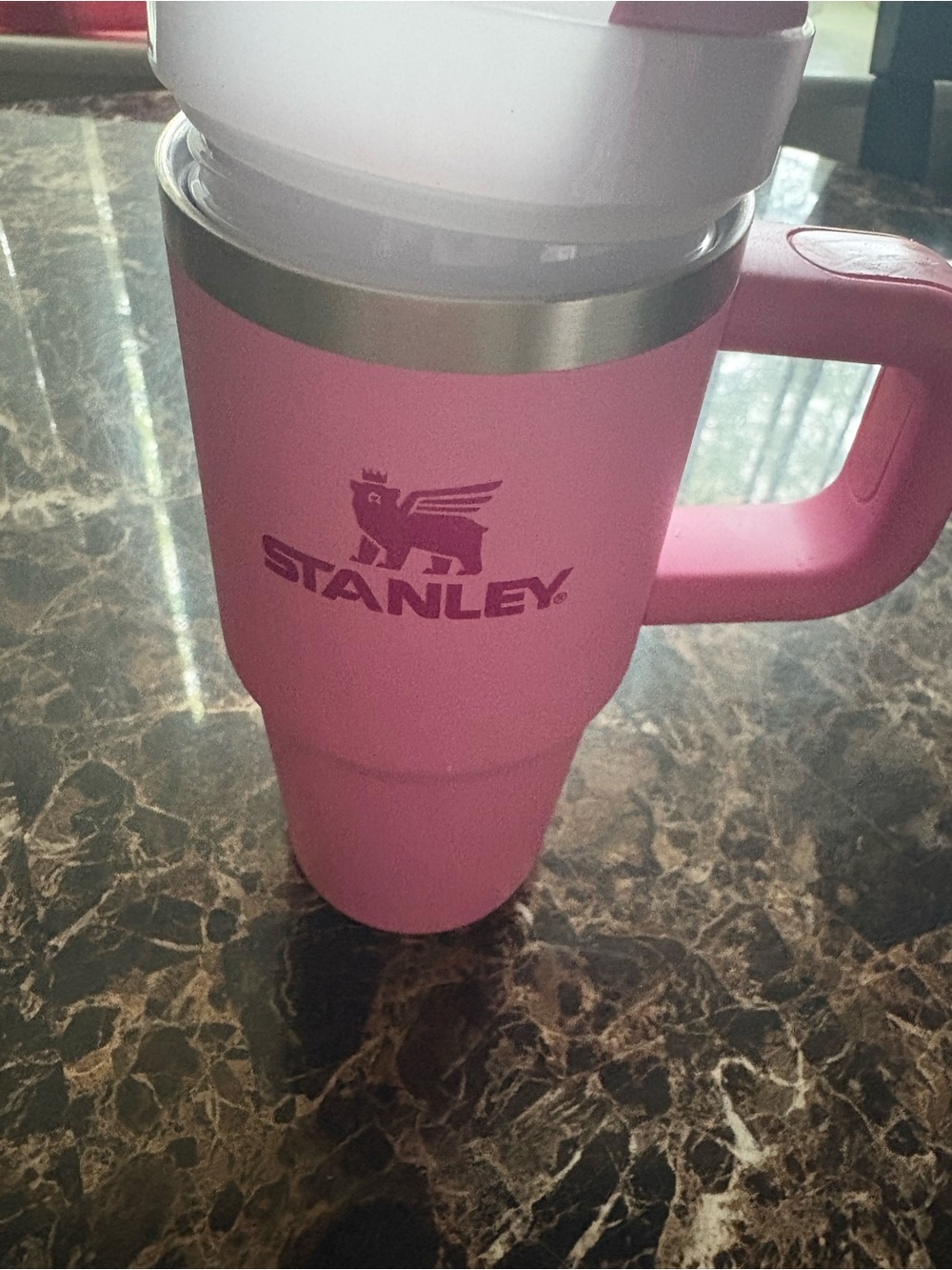 Stanley Pink Insulated Travel Mug with Handle